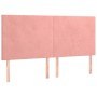 Cama box spring colchón y LED terciopelo rosa 180x200 cm de vidaXL, Camas y somieres - Ref: Foro24-3136022, Precio: 562,37 €,...