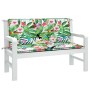 Cojines para banco de jardín 2 uds tela multicolor 120x50x7 cm by vidaXL, Cushions for chairs and sofas - Ref: Foro24-361692,...