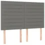 Box spring bed mattress and LED lights dark gray fabric 140x190 cm by vidaXL, Beds and slatted bases - Ref: Foro24-3135510, P...