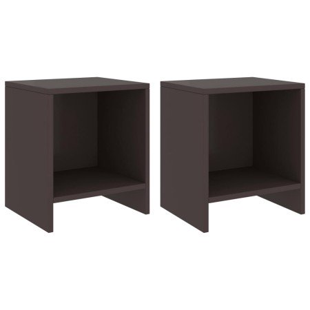 Mesitas de noche 2 uds madera de pino marrón oscuro 35x30x40 cm en Mesitas de noche | Comprar online en Foro24