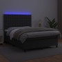 Boxspringbett mit Matratze und LED schwarzem Kunstleder 140x200 cm von vidaXL, Betten und Lattenroste - Ref: Foro24-3135945, ...