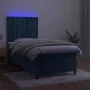 Boxspringbett mit Matratze und LED dunkelblauem Samt 80x200 cm von vidaXL, Betten und Lattenroste - Ref: Foro24-3136333, Prei...