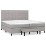 Box spring bed with light gray fabric mattress 200x200 cm by vidaXL, Beds and slatted bases - Ref: Foro24-3136621, Price: 788...