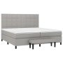 Box spring bed with light gray fabric mattress 200x200 cm by vidaXL, Beds and slatted bases - Ref: Foro24-3136621, Price: 788...