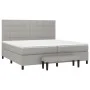 Box spring bed with light gray fabric mattress 200x200 cm by vidaXL, Beds and slatted bases - Ref: Foro24-3136621, Price: 781...