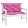 Cojines para banco de jardín 2 uds tela rosa 100x50x7 cm von vidaXL, Kissen für Stühle und Sofas - Ref: Foro24-361676, Preis:...