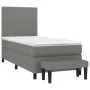 Box spring bed with dark gray fabric mattress 90x200 cm by vidaXL, Beds and slatted bases - Ref: Foro24-3136406, Price: 390,2...