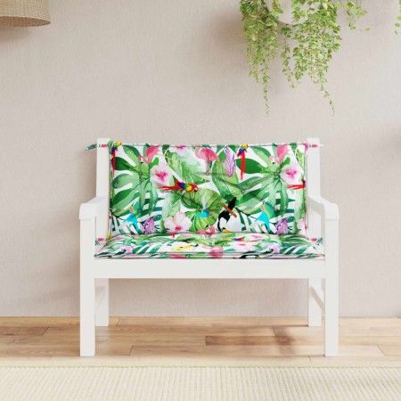 Cojines para banco de jardín 2 uds tela multicolor 100x50x7 cm by vidaXL, Cushions for chairs and sofas - Ref: Foro24-361673,...