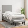 Box spring bed with light gray fabric mattress 90x200 cm by vidaXL, Beds and slatted bases - Ref: Foro24-3136405, Price: 369,...
