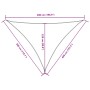 Toldo de vela triangular tela Oxford gris taupe 3x4x5 m