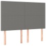 Boxspringbettmatratze und LED-Leuchten dunkelgrauer Stoff 140x190 cm von vidaXL, Betten und Lattenroste - Ref: Foro24-3135270...
