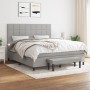 Box spring bed with light gray fabric mattress 180x200 cm by vidaXL, Beds and slatted bases - Ref: Foro24-3136613, Price: 632...