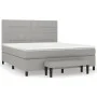 Box spring bed with light gray fabric mattress 180x200 cm by vidaXL, Beds and slatted bases - Ref: Foro24-3136613, Price: 619...