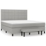 Cama box spring con colchón tela gris claro 180x200 cm de vidaXL, Camas y somieres - Ref: Foro24-3136613, Precio: 632,18 €, D...