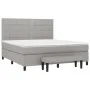 Box spring bed with light gray fabric mattress 180x200 cm by vidaXL, Beds and slatted bases - Ref: Foro24-3136613, Price: 619...