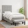 Box spring bed with light gray fabric mattress 90x200 cm by vidaXL, Beds and slatted bases - Ref: Foro24-3136565, Price: 361,...