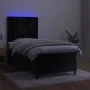 Box spring bed with mattress and LED black velvet 90x190 cm by vidaXL, Beds and slatted bases - Ref: Foro24-3136337, Price: 3...