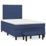 Box spring bed with blue fabric mattress 120x200 cm by vidaXL, Beds and slatted bases - Ref: Foro24-3136427, Price: 454,55 €,...