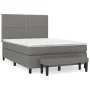 Box spring bed with dark gray fabric mattress 140x200 cm by vidaXL, Beds and slatted bases - Ref: Foro24-3136518, Price: 505,...