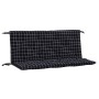 Garden bench cushions 2 pcs black checkered fabric 120x50x7cm by vidaXL, Cushions for chairs and sofas - Ref: Foro24-361691, ...
