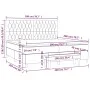 Box spring bed with black fabric mattress 200x200 cm by vidaXL, Beds and slatted bases - Ref: Foro24-3136863, Price: 777,01 €...