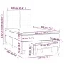 Box spring bed with cream fabric mattress 120x200 cm by vidaXL, Beds and slatted bases - Ref: Foro24-3136586, Price: 446,34 €...