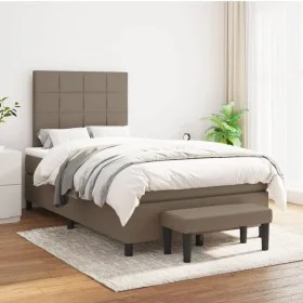 Box spring bed with taupe gray fabric mattress 120x200 cm by vidaXL, Beds and slatted bases - Ref: Foro24-3136585, Price: 424...