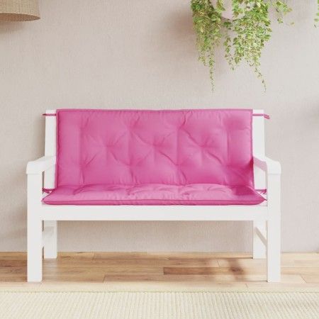 Cojines para banco de jardín 2 uds tela rosa 120x50x7 cm by vidaXL, Cushions for chairs and sofas - Ref: Foro24-361695, Price...