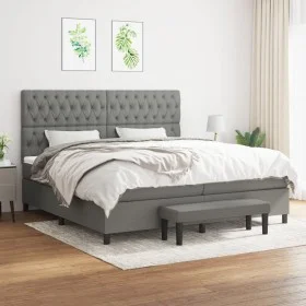 Box spring bed with dark gray fabric mattress 200x200 cm by vidaXL, Beds and slatted bases - Ref: Foro24-3136862, Price: 762,...