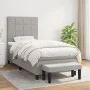 Box spring bed with light gray fabric mattress 90x190 cm by vidaXL, Beds and slatted bases - Ref: Foro24-3136557, Price: 340,...