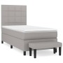 Boxspringbett mit hellgrauer Stoffmatratze 90x190 cm von vidaXL, Betten und Lattenroste - Ref: Foro24-3136557, Preis: 342,08 ...