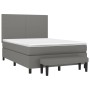 Box spring bed with dark gray fabric mattress 140x200 cm by vidaXL, Beds and slatted bases - Ref: Foro24-3136438, Price: 539,...