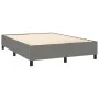 Box spring bed with dark gray fabric mattress 140x200 cm by vidaXL, Beds and slatted bases - Ref: Foro24-3136438, Price: 536,...