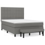 Box spring bed with dark gray fabric mattress 140x200 cm by vidaXL, Beds and slatted bases - Ref: Foro24-3136598, Price: 541,...