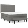 Box spring bed with dark gray fabric mattress 140x200 cm by vidaXL, Beds and slatted bases - Ref: Foro24-3136598, Price: 537,...