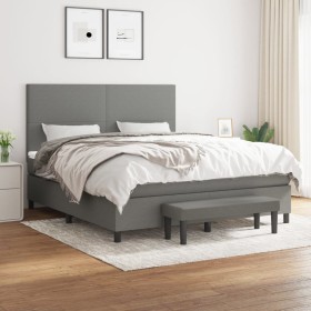 Box spring bed with dark gray fabric mattress 160x200 cm by vidaXL, Beds and slatted bases - Ref: Foro24-3136446, Price: 614,...