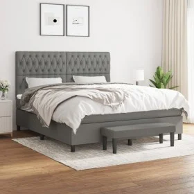 Box spring bed with dark gray fabric mattress 180x200 cm by vidaXL, Beds and slatted bases - Ref: Foro24-3136854, Price: 690,...