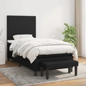 Box spring bed with black fabric mattress 80x200 cm by vidaXL, Beds and slatted bases - Ref: Foro24-3136391, Price: 328,84 €,...