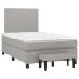 Box spring bed with light gray fabric mattress 120x200 cm by vidaXL, Beds and slatted bases - Ref: Foro24-3136421, Price: 430...