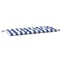 Cojines banco jardín 2 uds tela a rayas azul blanco 120x50x7 cm by vidaXL, Cushions for chairs and sofas - Ref: Foro24-361690...