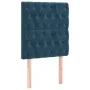 Box spring bed with mattress and LED dark blue velvet 90x200 cm by vidaXL, Beds and slatted bases - Ref: Foro24-3136285, Pric...