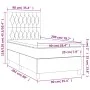 Box spring bed with mattress and LED dark blue velvet 90x200 cm by vidaXL, Beds and slatted bases - Ref: Foro24-3136285, Pric...