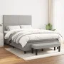 Box spring bed with light gray fabric mattress 140x200 cm by vidaXL, Beds and slatted bases - Ref: Foro24-3136437, Price: 507...