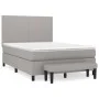Box spring bed with light gray fabric mattress 140x200 cm by vidaXL, Beds and slatted bases - Ref: Foro24-3136437, Price: 507...