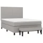 Box spring bed with light gray fabric mattress 140x200 cm by vidaXL, Beds and slatted bases - Ref: Foro24-3136437, Price: 507...