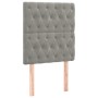 Cama box spring colchón y LED terciopelo gris claro 90x190 cm de vidaXL, Camas y somieres - Ref: Foro24-3136275, Precio: 323,...