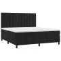 Boxspringbett mit Matratze und LED-Samt in Schwarz, 160 x 200 cm von vidaXL, Betten und Lattenroste - Ref: Foro24-3136373, Pr...