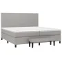 Box spring bed with light gray fabric mattress 200x200 cm by vidaXL, Beds and slatted bases - Ref: Foro24-3136461, Price: 782...