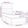 Box spring bed with mattress and LED dark blue velvet 90x200 cm by vidaXL, Beds and slatted bases - Ref: Foro24-3136345, Pric...