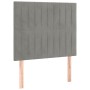 Cama box spring colchón y LED terciopelo gris claro 120x200 cm de vidaXL, Camas y somieres - Ref: Foro24-3136233, Precio: 439...